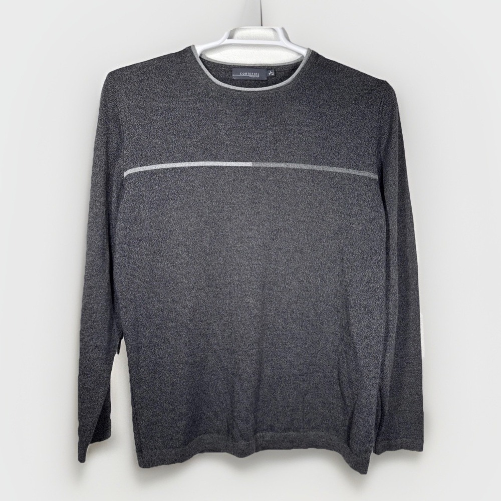 Cortefiel Merino Wool Blend Pullover‎ Sweater Men's Large T-4 Academia Normcore